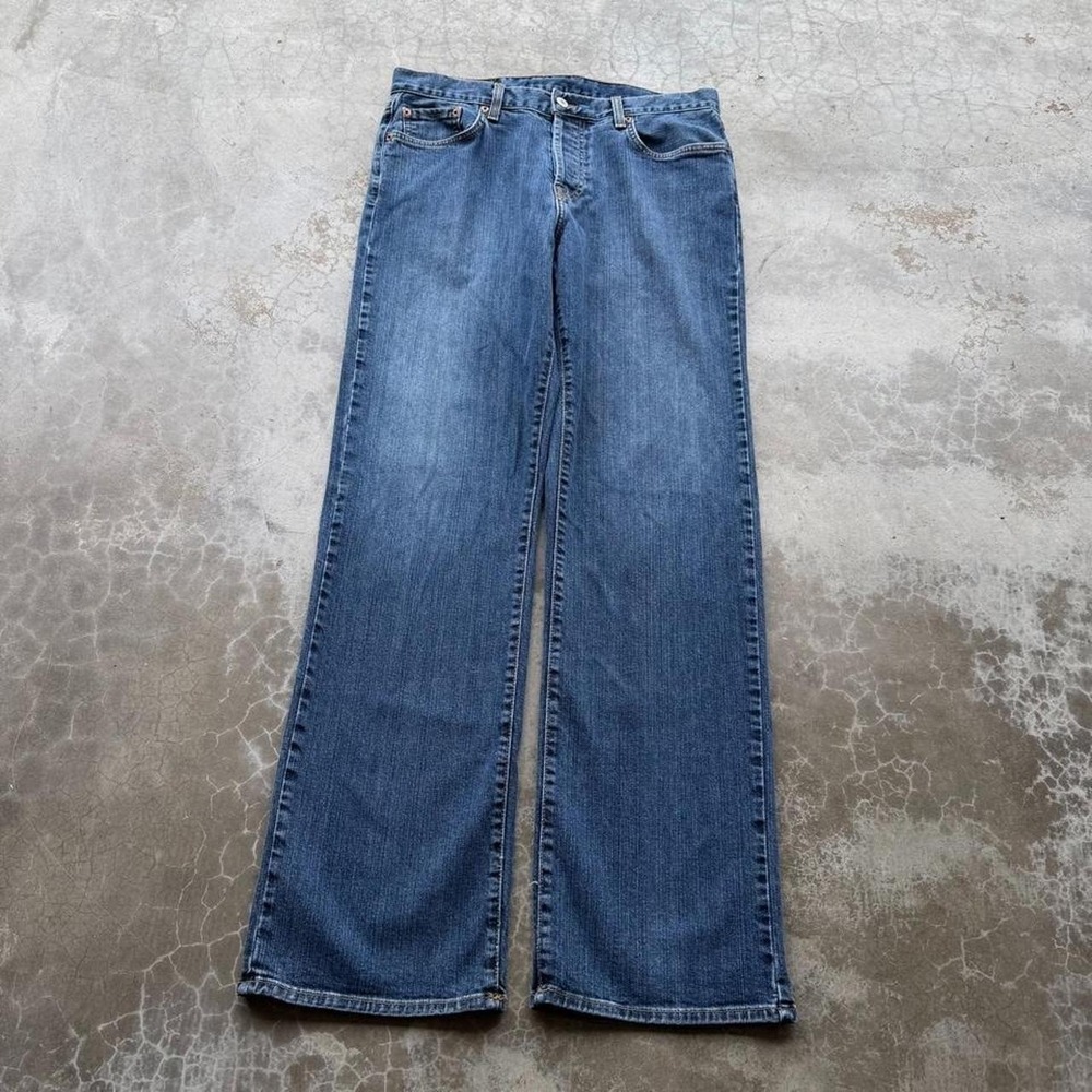 Vintage 90's Lucky brand dungarees made in USA boot cut denim jeans dark wash 33